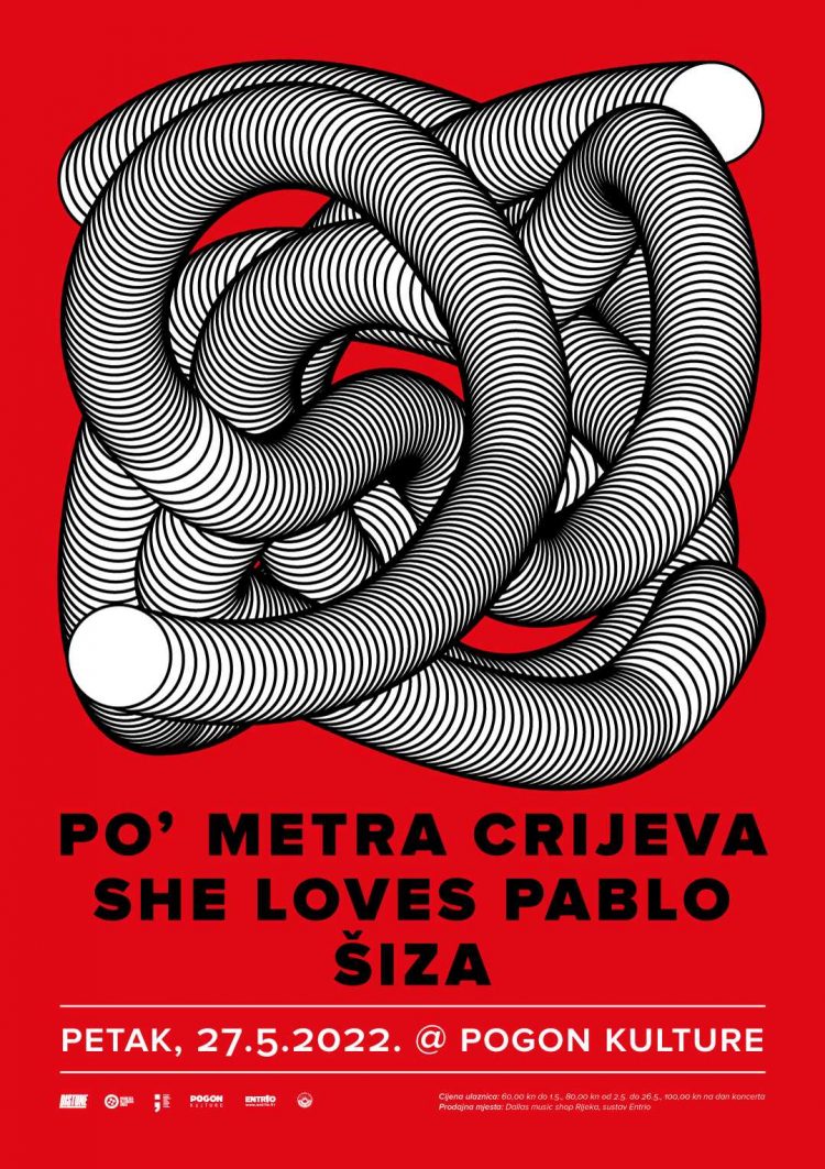 Po’ Metra Crijeva, She Loves Pablo i Šiza zajedno u Pogonu kulture!