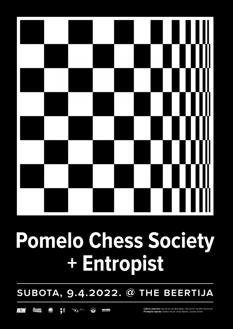 Pomelo Chess Society i Entropist spremaju napad na sva osjetila za subotnji koncert u The Beertiji