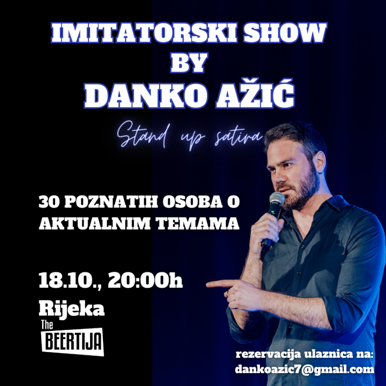 Danko Ažić nastupa u Rijeci